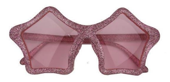 verkoop - attributen - Brillen - Ster glitter roze